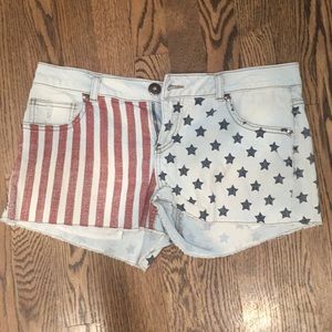 Xhilaration Stars and Stripes denim shorts size 11